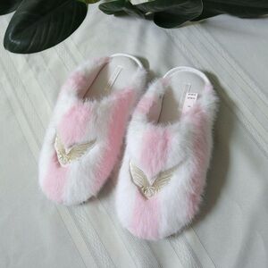 Victoria's Secret Heritage Stripe luxe plush closed toe slippers
